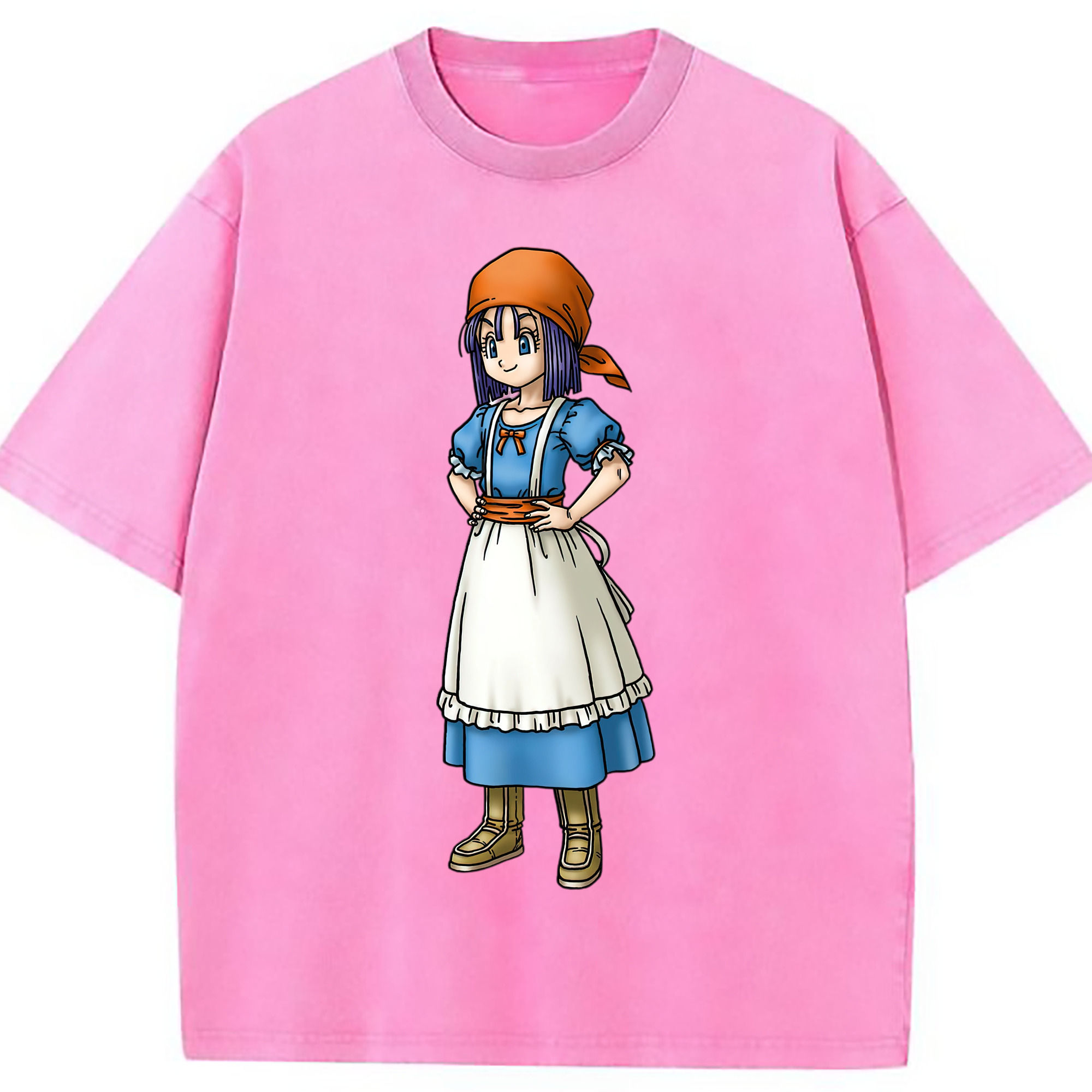 （画像用） ドラゴンクエスト Doragon Kuesuto Dragon Quest 綿100% ヴィンテージ風 半袖Tシャツ（フロントプリント）